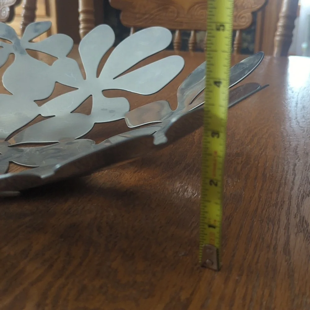 Vintage IKEA Stockholm Floral Metal Daisy Monika Mulder Design Fruit Basket
